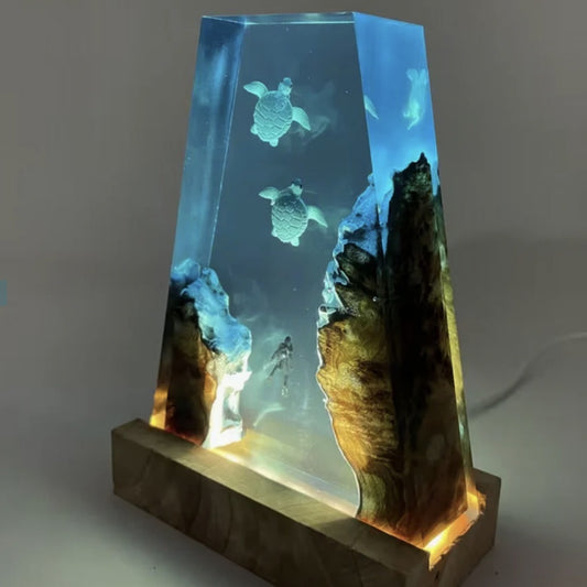 Turtle Resin Lamp